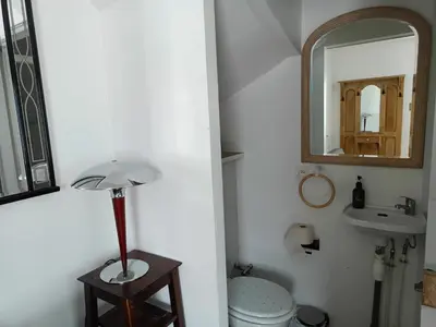 Salle de bains dans l'établissement Studio quartier hôpital et université