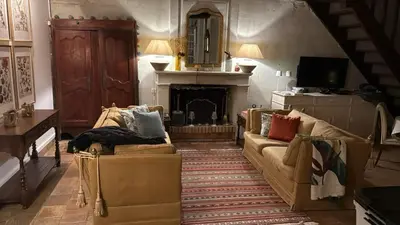 Coin salon dans l'établissement Villa Maison Roberto