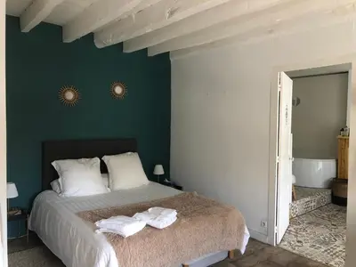 Un ou plusieurs lits dans un hébergement de l'établissement Chambres d'hôtes familiale La Vigenna