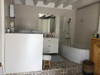 Salle de bains dans l'établissement Chambres d'hôtes familiale La Vigenna