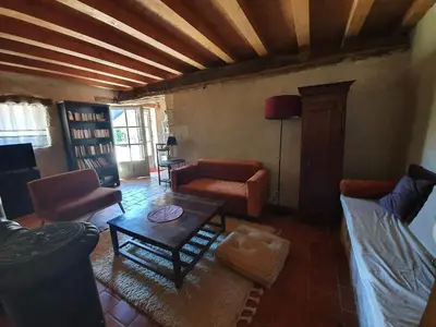 Coin salon dans l'établissement Maison de charme