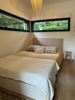 Un ou plusieurs lits dans un hébergement de l'établissement Lodge autour du golf Ardree