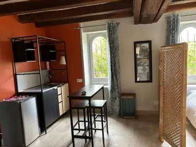Cuisine ou kitchenette dans l'établissement Le petit clos