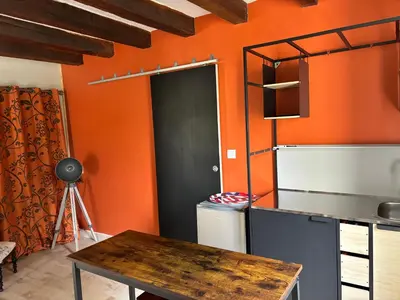 Cuisine ou kitchenette dans l'établissement Le petit clos