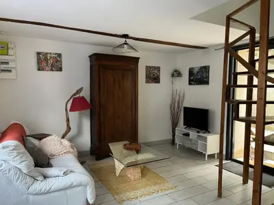 Télévision ou salle de divertissement dans l'établissement Petit gîte Montbazon