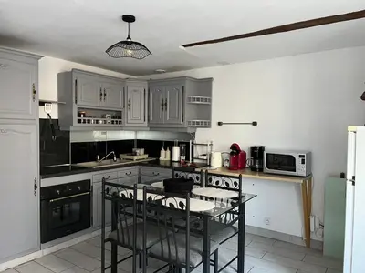 Cuisine ou kitchenette dans l'établissement Petit gîte Montbazon