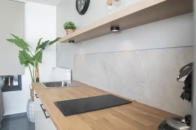 Cuisine ou kitchenette dans l'établissement BALI SPA détente à deux à 5 minutes de Tours centre