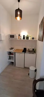 Cuisine ou kitchenette dans l'établissement appartement central chez Eric N4