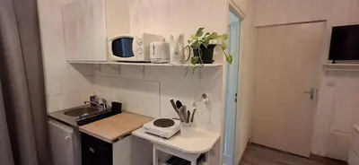 Cuisine ou kitchenette dans l'établissement Appartement plein centre chez Eric n3