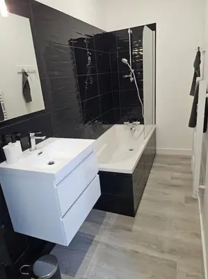 Salle de bains dans l'établissement Belle Maison Loft patio jacuzzi clim Tours