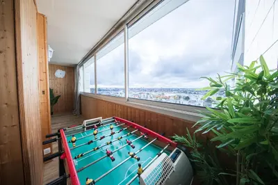 Plan de l'établissement Appartement avec Rétroprojecteur, Babyboot avec belle vue et proche gare