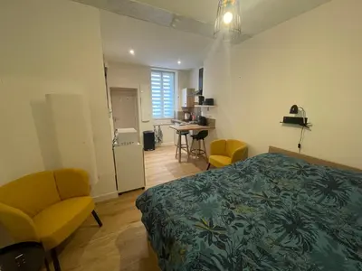 Cuisine ou kitchenette dans l'établissement Le logis de Lyla