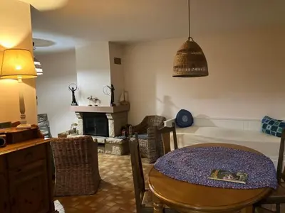Coin salon dans l'établissement Maison à la ferme Grenetemy