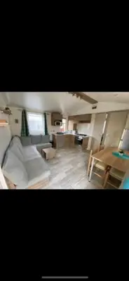 Coin salon dans l'établissement Charmant mobilhome 2 chambres