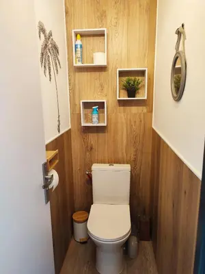 Salle de bains dans l'établissement Maison à 800 m du circuit des 24H du Mans