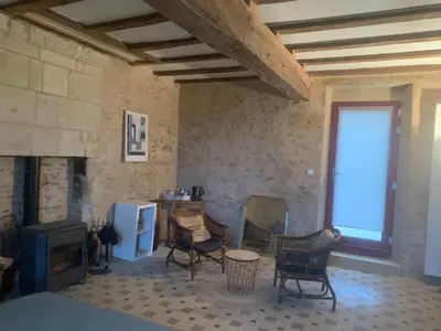 Coin salon dans l'établissement une chambre à la campagne