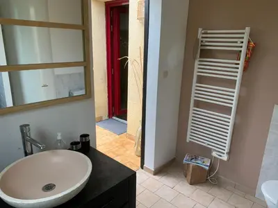 Salle de bains dans l'établissement une chambre à la campagne