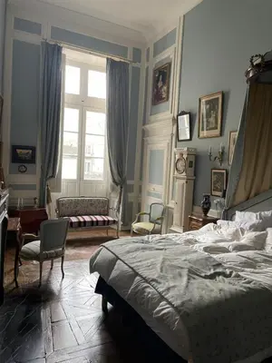 Un ou plusieurs lits dans un hébergement de l'établissement Hôtel particulier Hôtel Blancler