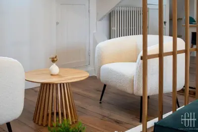 Coin salon dans l'établissement Appartement moderne - Quartier Des Halles - Wifi