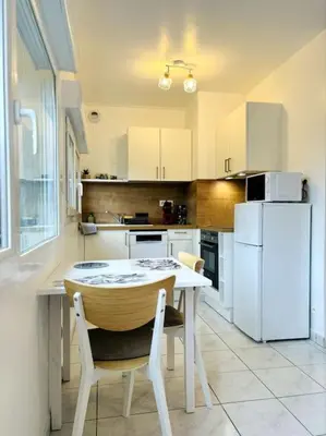Cuisine ou kitchenette dans l'établissement Studio cosy Tours-Sud