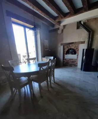 Coin salon dans l'établissement Maison de campagne