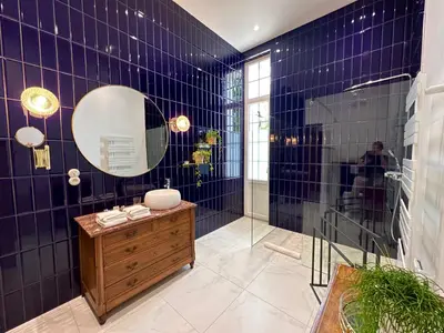 Salle de bains dans l'établissement La Lizardière - Maison d'hôtes