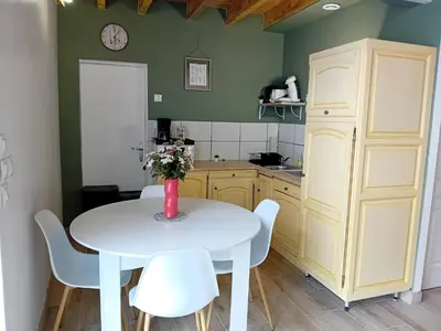 Cuisine ou kitchenette dans l'établissement La Grange du Tremblay