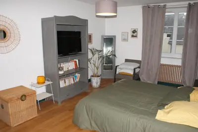 Un ou plusieurs lits dans un hébergement de l'établissement Chambre aux portes de Chambord