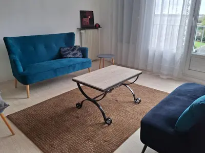 Coin salon dans l'établissement appartement lumineux
