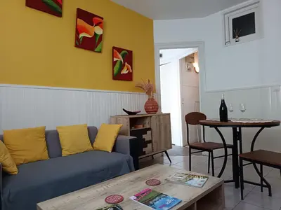 Coin salon dans l'établissement T2 au cœur des châteaux