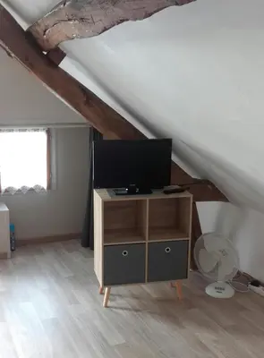 Télévision ou salle de divertissement dans l'établissement Chambres La Guéjaillière