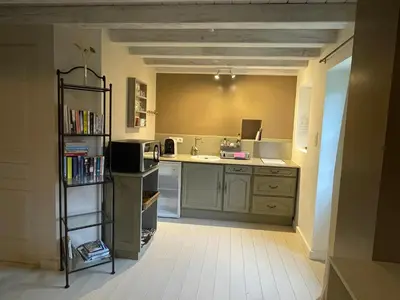 Cuisine ou kitchenette dans l'établissement Le petit Pavillon