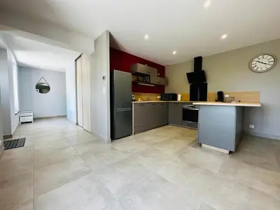 Cuisine ou kitchenette dans l'établissement Gîte Les Guernazelles