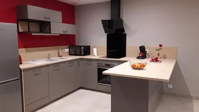 Cuisine ou kitchenette dans l'établissement Gîte Les Guernazelles