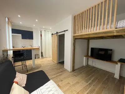 Télévision ou salle de divertissement dans l'établissement Studio Cosy, 2 pas Gare de Tours