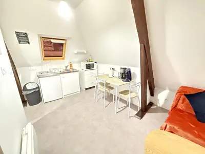 Cuisine ou kitchenette dans l'établissement Escale 51