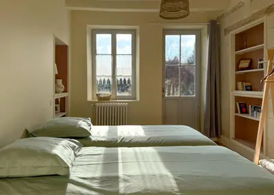 Un ou plusieurs lits dans un hébergement de l'établissement Le gîte de la Roche