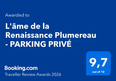 Certificat, récompense, panneau ou autre document affiché dans l'établissement L'âme de la Renaissance Plumereau - PARKING PRIVÉ