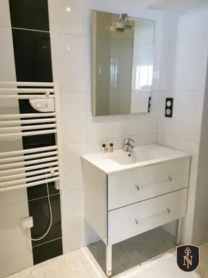 Salle de bains dans l'établissement Magnifique appartement entre centre ville et gare - 5