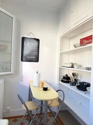 Cuisine ou kitchenette dans l'établissement Escale 41