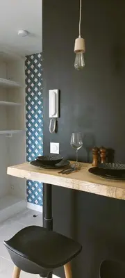 Cuisine ou kitchenette dans l'établissement Chic Studio Roberta à Tours - Parking gratuit, Gare de Tours et St-Pierre-des-Corps TGV & Parc Expo