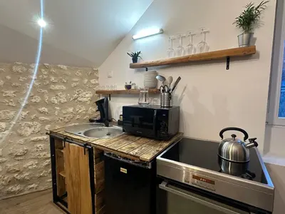 Cuisine ou kitchenette dans l'établissement Le Perchoir