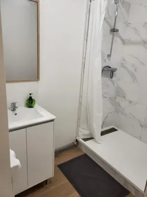 Salle de bains dans l'établissement charment appartement au pied de trame