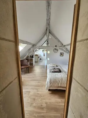 Un ou plusieurs lits dans un hébergement de l'établissement CHAMBRES D'HOTES EpLABONNE