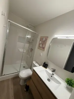 Salle de bains dans l'établissement Mont'bistro