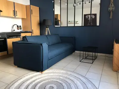 Coin salon dans l'établissement Appart T2 élégant 5 pers - Hypercentre - Spacieux