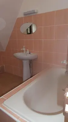 Salle de bains dans l'établissement Le Manoir du coeur volant B&B