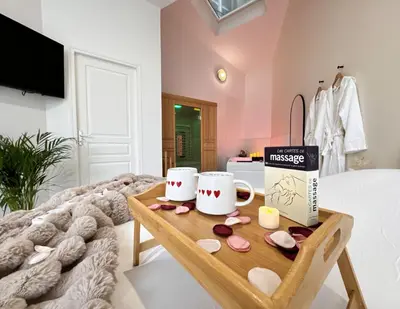 Plateau bouilloire dans l'établissement Mon spa privé - Balnéo & Sauna - Le Mans insolite