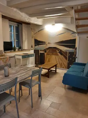Coin salon dans l'établissement Gite Vergers de Fontenay La Loire