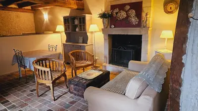 Coin salon dans l'établissement L'Olivier - Charm and elegance Loire Valley